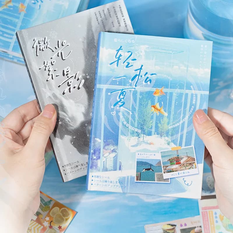 Mr. Paper 30pcs Japanese-style vintage sticker book Evening breeze letter paper Cut film sticker DIY handbook Collage tablet