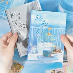 Mr. Paper 30pcs Japanese-style vintage sticker book Evening breeze letter paper Cut film sticker DIY handbook Collage tablet