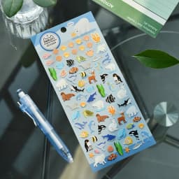 Korean Import Original NEKONI Animals Penguin Dinosaur Stickers Scrapbooking Diy Journal Stationery Sticker Decor School Supply