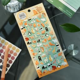 Korean Import Original NEKONI Animals Penguin Dinosaur Stickers Scrapbooking Diy Journal Stationery Sticker Decor School Supply