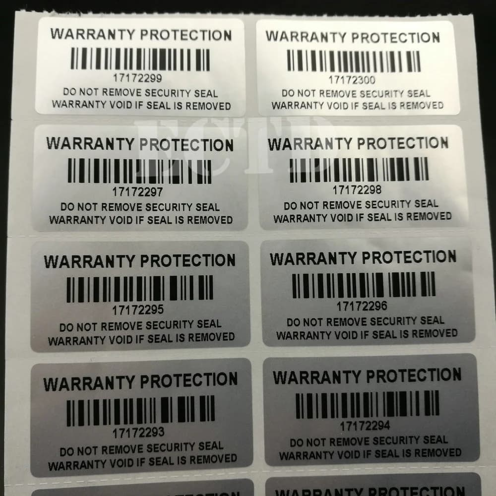 100pcs Warranty Protection Sticker 1.57" x  0.79" ( 40mm x 20mm )Security Seal Tamper Proof Warranty Void Label Stickers