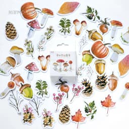 46pcs Strawberry Orchard Stamp Decorative Stickers for Scrapbooking DIY Journal Diary Stick Labels Album Stationery