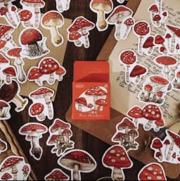 46pcs Strawberry Orchard Stamp Decorative Stickers for Scrapbooking DIY Journal Diary Stick Labels Album Stationery