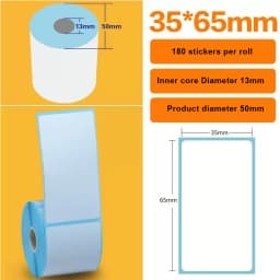 15/20/30/35/40/45/50/57/60/70mm White Paper Thermal Sticker Small Roll Portable Mini Printer Label Milk Tea Ice Cream Food Tag