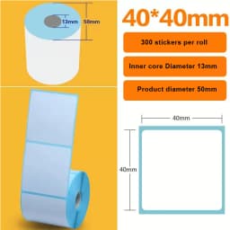 15/20/30/35/40/45/50/57/60/70mm White Paper Thermal Sticker Small Roll Portable Mini Printer Label Milk Tea Ice Cream Food Tag