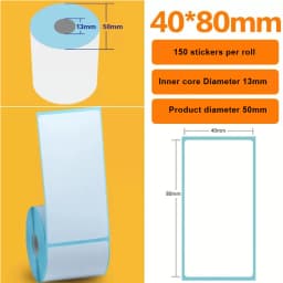 15/20/30/35/40/45/50/57/60/70mm White Paper Thermal Sticker Small Roll Portable Mini Printer Label Milk Tea Ice Cream Food Tag