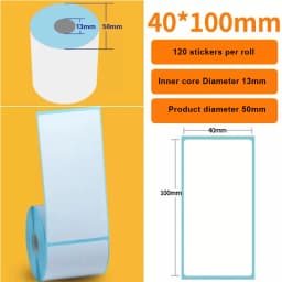15/20/30/35/40/45/50/57/60/70mm White Paper Thermal Sticker Small Roll Portable Mini Printer Label Milk Tea Ice Cream Food Tag
