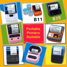 15/20/30/35/40/45/50/57/60/70mm White Paper Thermal Sticker Small Roll Portable Mini Printer Label Milk Tea Ice Cream Food Tag