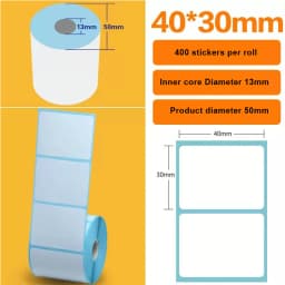15/20/30/35/40/45/50/57/60/70mm White Paper Thermal Sticker Small Roll Portable Mini Printer Label Milk Tea Ice Cream Food Tag