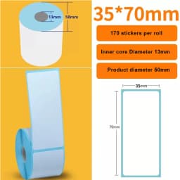 15/20/30/35/40/45/50/57/60/70mm White Paper Thermal Sticker Small Roll Portable Mini Printer Label Milk Tea Ice Cream Food Tag