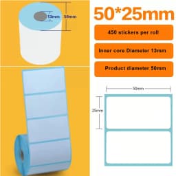 15/20/30/35/40/45/50/57/60/70mm White Paper Thermal Sticker Small Roll Portable Mini Printer Label Milk Tea Ice Cream Food Tag