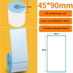 15/20/30/35/40/45/50/57/60/70mm White Paper Thermal Sticker Small Roll Portable Mini Printer Label Milk Tea Ice Cream Food Tag
