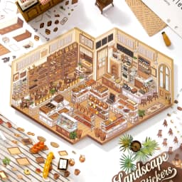 Kawaii 3D Cartoon Shop Style Cake Management Miniature Scene Stickers DIY Handmade Stacking Scrapbook Stickers Children Gifts 