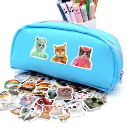 100/500/1000pcs Funny Cat Stickers Cartoon Cute Decals Toy Stationery Guitar Phone Bicycle Laptop Luggage Graffiti Kids Sticker