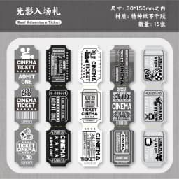 15pcs/1lot Kawaii Scrapbook Sticker receipt Scrapbooking Supplies Planner Decorative Stationery Sticker