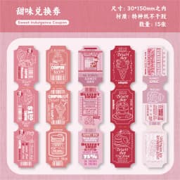 15pcs/1lot Kawaii Scrapbook Sticker receipt Scrapbooking Supplies Planner Decorative Stationery Sticker