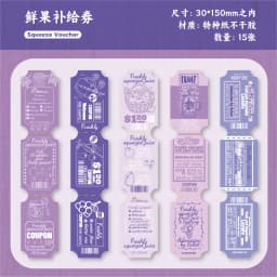 15pcs/1lot Kawaii Scrapbook Sticker receipt Scrapbooking Supplies Planner Decorative Stationery Sticker