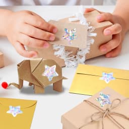 50-500pcs Holographic Silver Star Stickers For Kids Reward Gold Foil Star Stickers Labels For Wall Crafts Classroom Supplies