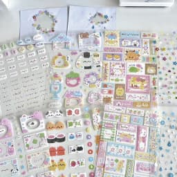 8pcs Set Korean Ins Cute Cartoon Cut Film Sticker for Phone Camera Luggage Journal Sticker Kawaii Decoration Sticker Gift