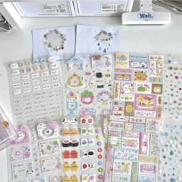 8pcs Set Korean Ins Cute Cartoon Cut Film Sticker for Phone Camera Luggage Journal Sticker Kawaii Decoration Sticker Gift