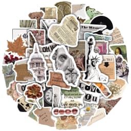 10/30/50PCS Broken Painting PVC Sticker Aesthetic Decoration Scrapbooking Korean Stationery School Supplies