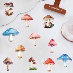 50PCS Kawaii Mushroom Stickers Nostalgia Cartoon Decals Laptops Luggage Diary Skateboards Cool Guitar Motorcycle Sticker Design
