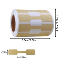 500pcs/roll Kraft Paper Price Stickers Jewelry Price Tags Self Adhesive White Blank Sticker Ring Necklace Earring Price Label