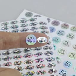 Silver High Security Seals Tamper Evident Sticker Warranty Void QC Passed Labels Hologram Stickers with Unique Serial Numbering
