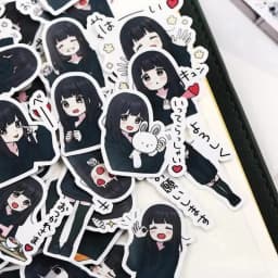 Stickers 40pcs Japanese Cute Girl 3 Hand Account Decoration Pattern Waterproof Material Mobile Phone Bill Sticker Stationary