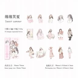 30pcs/1lot Kawaii Stationery Stickers White Lover Diary Decorative Mobile Stickers Scrapbooking DIY Craft Stickers