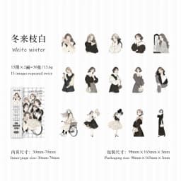 30pcs/1lot Kawaii Stationery Stickers White Lover Diary Decorative Mobile Stickers Scrapbooking DIY Craft Stickers