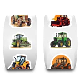 500PCS Cartoon Tractor Roll Stickers Skateboard Art Picture Laptops Graffiti PVC Waterproof Aesthetic Community Dormitory Sticke