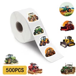 500PCS Cartoon Tractor Roll Stickers Skateboard Art Picture Laptops Graffiti PVC Waterproof Aesthetic Community Dormitory Sticke