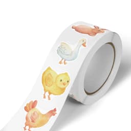 1 Roll of 500 Non-Standard Farm Animal Stickers 2.5cm/1.0'' DIY Gift Decoration Reward Learning Graffiti Game Art Stickers Suita