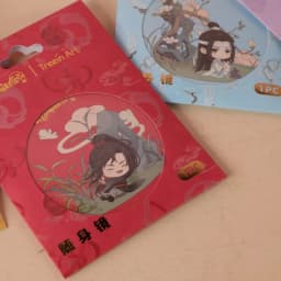 Grandmaster of Demonic Cultivation Anime Mini Mirror Mo Dao Zu Shi Cartoon Figure Portable Makeup Mirror Fans Gift
