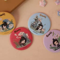 Grandmaster of Demonic Cultivation Anime Mini Mirror Mo Dao Zu Shi Cartoon Figure Portable Makeup Mirror Fans Gift