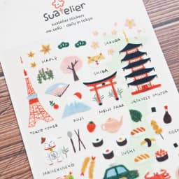 Korean Import Suatelier Daily Travel in Tokyo Stickers Scrapbooking Diy Journal Stationery Sticker Deco School Supplies Gift