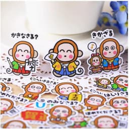 32pcs Creative Cute Self-made Amnesty Monkey Stickers Scrapbooking Stickers /decorative Sticker /DIY Craft Photo Albums