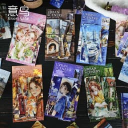 20pcs/lot Kawaii Stationery Stickers City of Splendor Diary Planner Decorative Mobile Stickers Scrapbooking DIY Craft Stickers