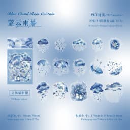 30pcs/1lot Kawaii Scrapbook Sticker Blues Dream Painting Scrapbooking Supplies Planner Decorative Stationery Sticker