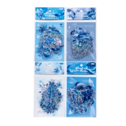 30pcs/1lot Kawaii Scrapbook Sticker Blues Dream Painting Scrapbooking Supplies Planner Decorative Stationery Sticker