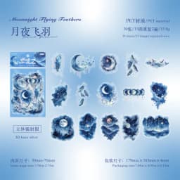 30pcs/1lot Kawaii Scrapbook Sticker Blues Dream Painting Scrapbooking Supplies Planner Decorative Stationery Sticker