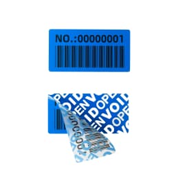 Blue 100pcs Warranty protection sticker (40X20mm) Secure seal tamper-proof serial number QR code sticker Void open seal label