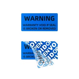 Blue 100pcs Warranty protection sticker (40X20mm) Secure seal tamper-proof serial number QR code sticker Void open seal label