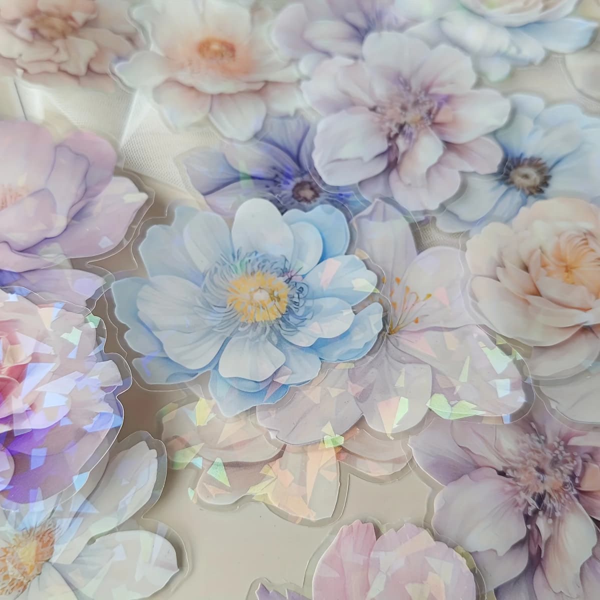 60 pcs/Box Gorgeous Flower PET Stickers Hand account DIY Scrapbooking Collage Decor Junk Journal Supplies Sticker Stationery
