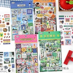 2sheets Kawaii Japanese Childhood Memories Die cut Adhesive Sticker Junk Journal Collage Decoration Scrapbook Diary Cute Sticker