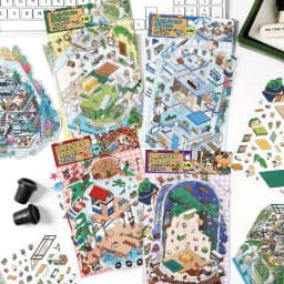 Mr Paper 12Pcs/bag Sticker Scene 2.5D Scenery Sticker DIY Sticker Highly Playable Sticker Stacking Pasting Festival Birthday Gif