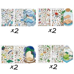 Mr Paper 12Pcs/bag Sticker Scene 2.5D Scenery Sticker DIY Sticker Highly Playable Sticker Stacking Pasting Festival Birthday Gif