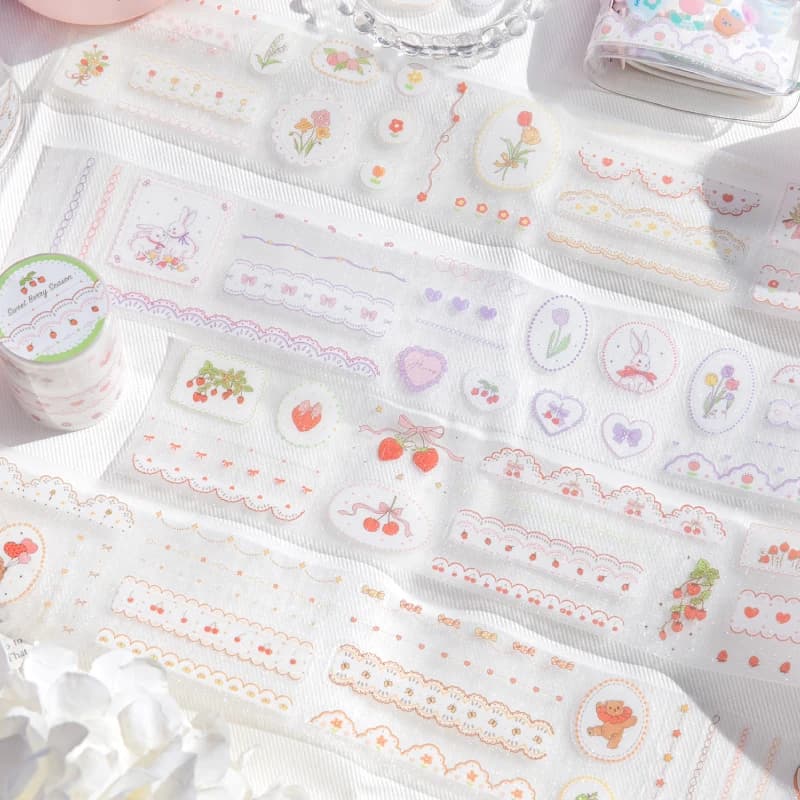 Journal GO 6x200cm Dessert Strawberry Tape Scrapbooking Materials Masking Tape Journaling Stickers Diy Arts Crafts Album Sticker