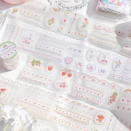 Journal GO 6x200cm Dessert Strawberry Tape Scrapbooking Materials Masking Tape Journaling Stickers Diy Arts Crafts Album Sticker